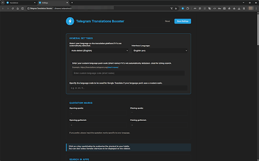 Telegram Translations Booster :: Booster tool for the Telegram Translations Platform.