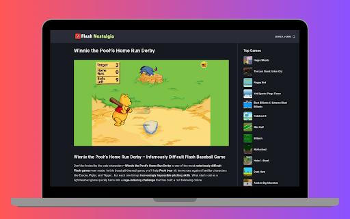 Flash Games Nostalgia :: Play classic Flash games online – relive the golden era of browser gaming with no downloads needed!