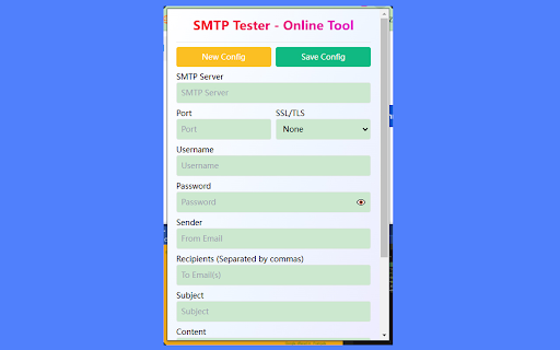 SMTP Tester - Check Email Server SMTP Tool :: Our SMTP Tester is a powerful and easy-to-use extension designed to help users test their email servers directly from their browser.