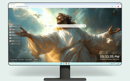 Jesus Christ Holy Light Live Wallpaper :: Jesus Christ with outstretched arms surrounded by golden divine light and clouds.