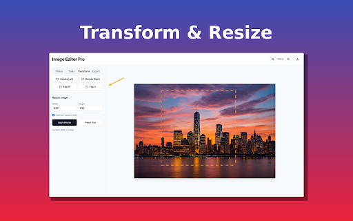 Image Editor Pro :: A beautiful and powerful image editor for Chrome with advanced editing capabilities including filters, cropping, and more