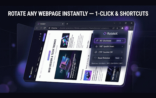 RotateX – Webpage & Image Rotation :: Rotate and adjust webpages, images, videos, and PDFs directly in Chrome with one click, keyboard shortcuts, or custom sliders.