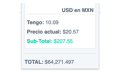 CryptOzO - Crypto Ticker :: Revisa tu balance promedio de crypto en MXN.