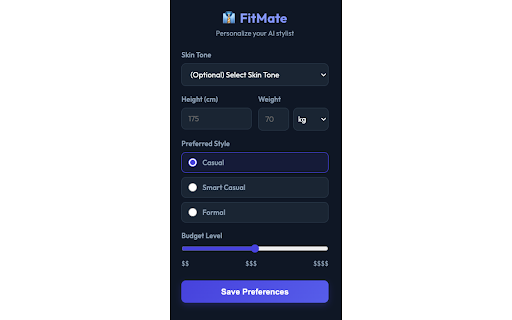FitMate: AI Outfit Suggester :: Personalized outfit suggestions for the clothes you browse.