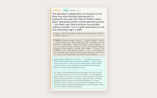 Rover508 (beta) :: AI-powered accessibility testing in your browser