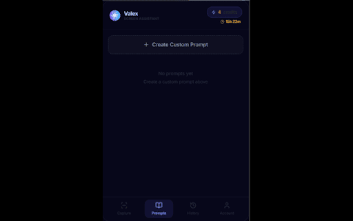 Valex Screen Assistant :: Crop any area of your screen and get instant AI-powered answers from a list of models.