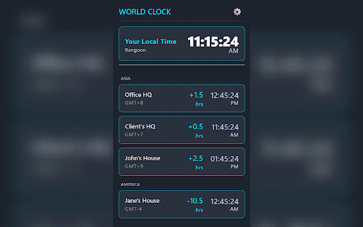 World Clock :: Quickly check the current time for unlimited global time zones, free of charge.