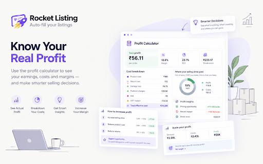 Rocket Listing :: AI listing assistant for Meesho, Flipkart, Amazon and more. Automate product uploads, fill forms, and replay seller tasks.