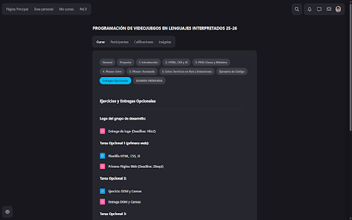 Dark-VCS :: Dark theme for Moodle Virtual Campuses (UCM, UPM)
