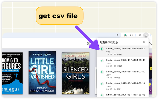Amazon Books Downloader :: Export your Kindle library data including ASIN, title, cover, and authors to CSV format