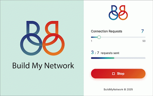 BuildMyNetwork - LinkedIn :: Automate LinkedIn connection requests with one click. Save time, grow your network, and connect on LinkedIn effortlessly.