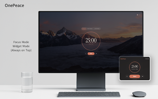 OnePeace :: A calm new tab for focus, notes, and blocking distractions.