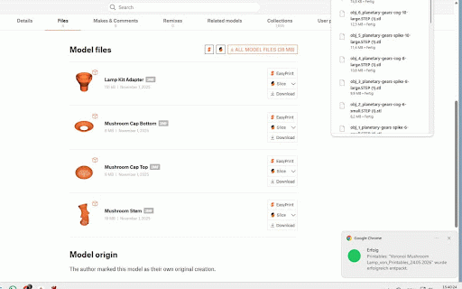 3D Model Auto-Downloader :: Lädt STL, 3MF und ZIP-Dateien von MakerWorld, Printables und Thingiverse automatisch in sortierte Unterordner.