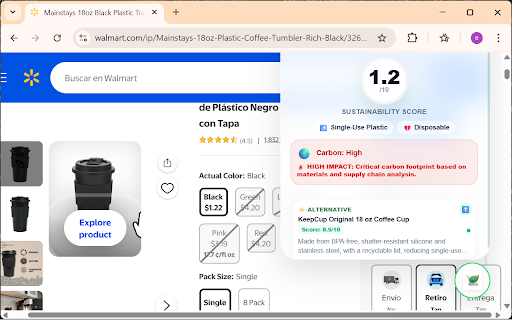 EcoLens IA 2026 :: AI-powered sustainability analysis for online shopping. Discover eco-friendly alternatives and real carbon impact instantly.