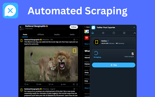 Twitter Post Exporter - Download Twitter / X Posts :: Bulk export Twitter/X posts to CSV, JSON, or Excel with Twitter Post Exporter. Quick, easy social media backup & analytics.