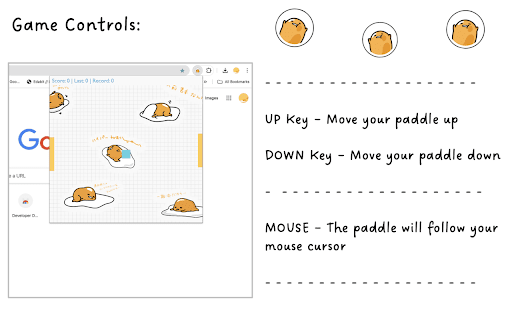 Gudetama Ping Pong Game :: Your classic version of pong with a dot and 2 players (you VS game). See how high you can score!