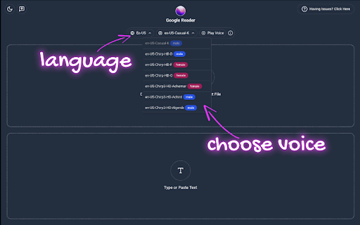 Google Reader: Free AI Text to Speech with Natural Voices, TTS :: Bring natural AI voices from Google to your text—instantly and read aloud or download high-quality speech for free
