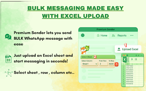 WA Bulk Message Sender - Premium Sender :: Premium WA Bulk Message Sender - Send Messages, Attachments, Personalized Message | Software | Marketing | Premium Sender