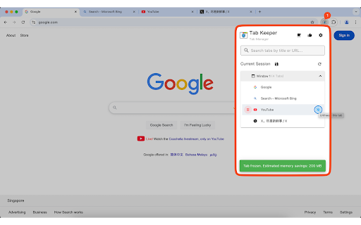 Tab Keeper :: Powerful tab management made simple. Save and restore browsing sessions with one click, while optimizing memory and battery usage.