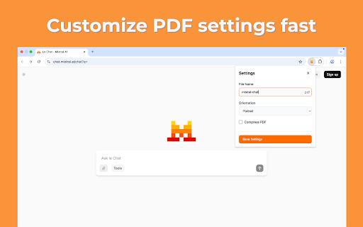 Mistral to PDF :: Export your Mistral AI chat conversations to PDF, HTML, Markdown, and JSON formats with ease.