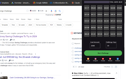 Saving money challenge :: Saving money challenge is app that help you save money easily