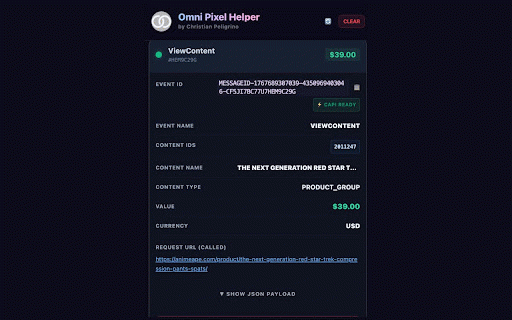 Omni Pixel Helper :: Detect and decode conversion events from Meta, TikTok, Twitter, and LinkedIn pixels