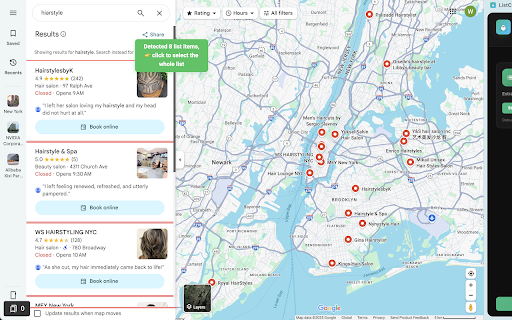 Spider ListCrawling Extension :: Web page element selection and data extraction tool
