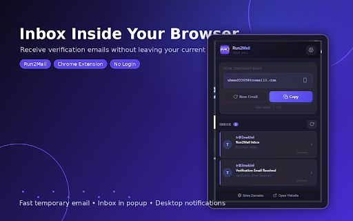 Run2Mail Temp Mail :: Instant temporary email addresses from Run2Mail. Generate, view, and copy disposable emails right from your browser.