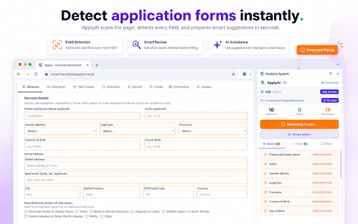 StudyIvy ApplyAI :: AI application assistant for international students. Auto-fill university forms and get AI suggestions.
