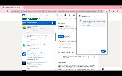 LinkedIn Jobs Comments :: Comment anonymously on LinkedIn job posts.