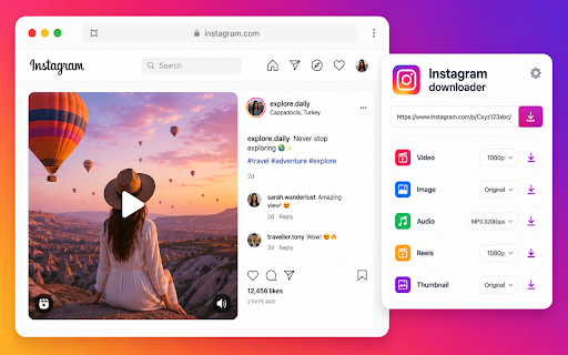 Reel Downloader For Instagram by Any Downloader Pro :: Reel Downloader For Instagram lets you instantly download Instagram reels, videos, photos, and stories in a clean interface.