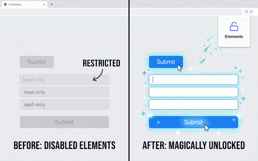 CodeSavvy :: Developer toolbox with advanced web manipulation tools. Unlock elements, modify text, change fonts, and more.