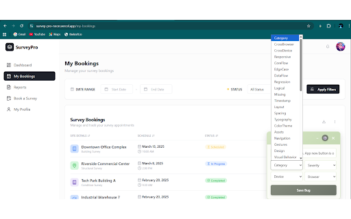 QA Bug Logger :: Log bugs with annotated screenshots to Google Sheets & Drive