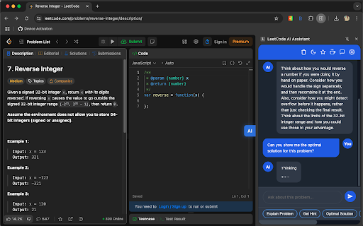 LeetCode AI Assistant :: AI-powered assistant for LeetCode problem-solving. Get hints, explanations, and solutions using Google Gemini, OpenAI, or Anthropic.
