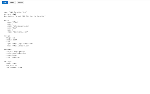 YAML Formatter :: Makes YAML easy to read. Open source.