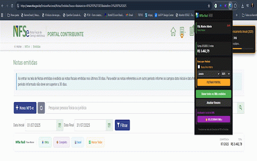 GerirMEI - NFSe Fácil :: Facilita o download de XMLs em lote e resume o faturamento no Portal Nacional da NFS-e.