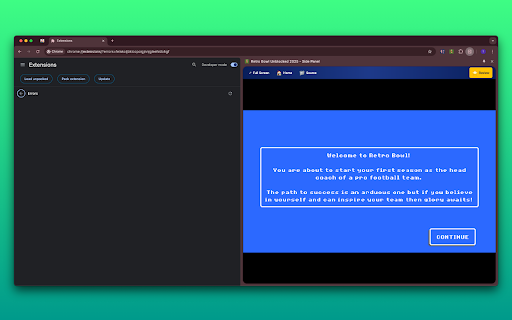 Retro Bowl Unblocked 2025 - Side Panel :: Play Retro Bowl Unblocked 2025 game directly on your browser's side panel for quick and fun breaks!