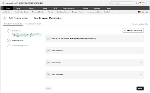 Applications Manager Web Transaction (RBM) Recorder :: Applications Manager Web Transaction (RBM) Recorder