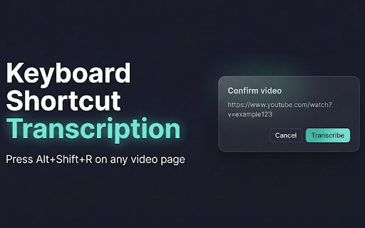 ReelScribe — Video Transcription :: Transcribe Instagram Reels, TikTok videos, and YouTube Shorts directly from the page.
