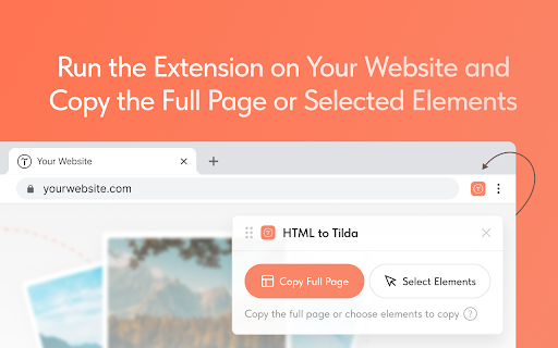 HTML to Tilda :: Capture a live web page or selected elements and copy them as JSON to paste into Tilda ZeroBlock.