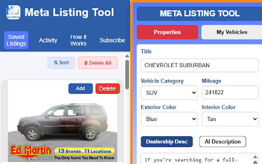 Meta Listing Tool :: Import inventory and post to Facebook Marketplace