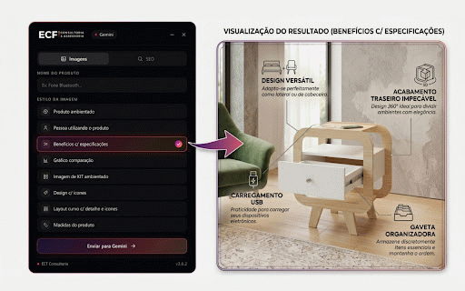 ECF Painel Prompts :: Painel de Prompts imagens SEO inteligente e fluxo pro para e-commerce.