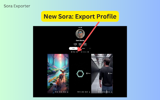 Sora Exporter - Download OpenAI Sora 2 Media and Prompt :: Easily export images, videos, and prompts from Sora and Sora 2 with professional accuracy.