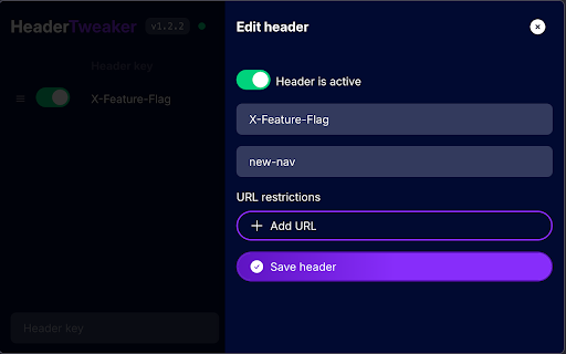 HeaderTweaker :: Lightweight browser extension that lets you easily modify outgoing HTTP headers
