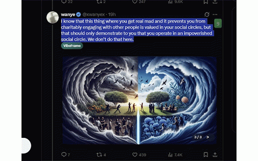 VibeFrame :: AI Social Post Visualizer Extension