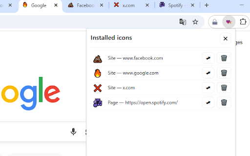 EmojiIcon :: Change the site's favicon to your chosen emoji