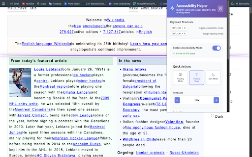 Universal Accessibility Helper :: One-click accessibility improvements for any website