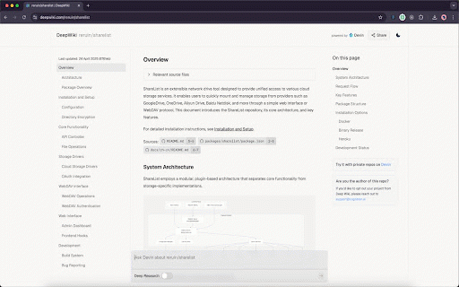 Deepwiki :: Redirects GitHub repository URLs to Deepwiki with a single click.