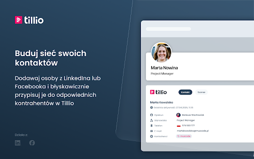 Tillio :: Dodawaj leady do CRM szybko i łatwo! Wtyczka Tillio CRM zapisuje dane klientów automatycznie, oszczędzając Twój czas.