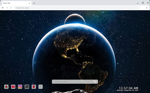 Earth Moon Live Wallpaper :: Transform your new tab with stunning HD live wallpapers of the Earth and Moon, bringing nature’s beauty to your screen.
